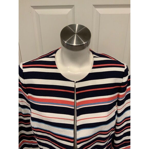 Tahari Arthur S. Levine Multicolor Striped Jacket, Size 16 - Picture 2 of 7